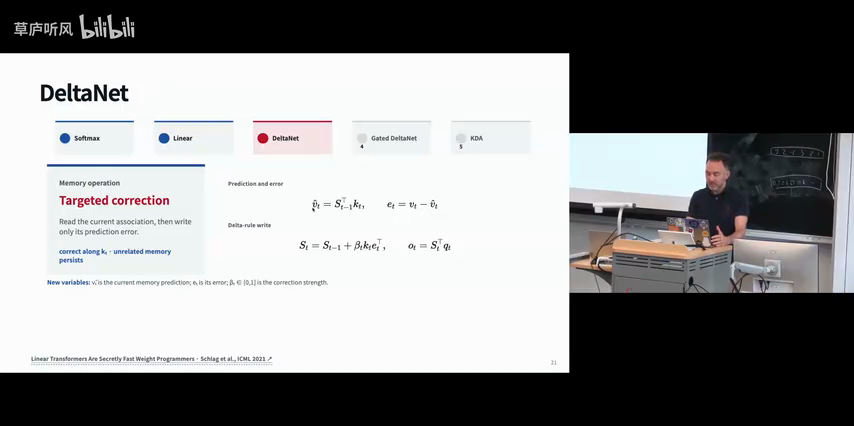 DeltaNet 的预测误差与定向修正，视频 25:50